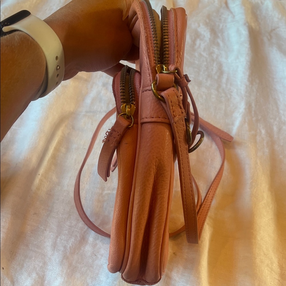 American Leather Co. Peach Crossbody Bag - Picture 3 of 5